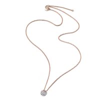Necklace Burato Woman Diamonds Paillettes in Rose Gold Diamante 0.09 Ct BO156 - BO156